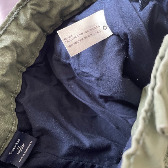 GAPKids, Boys size 12 regular, Hunter green colored Blue lined straight leg - Picture 4 of 4